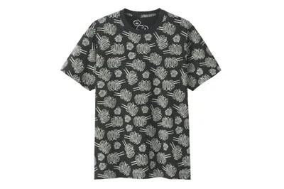 Pre-owned Kaws X Uniqlo X Peanuts Dust Cloud All Over Tee Shirt In Black