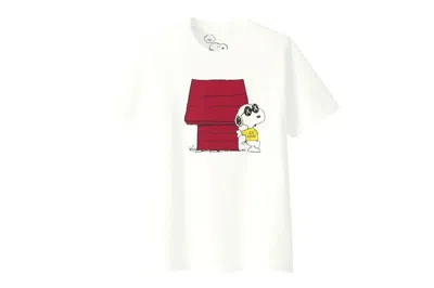 Pre-owned Kaws X Uniqlo X Peanuts Joe  Doghouse Tee Shirt In White
