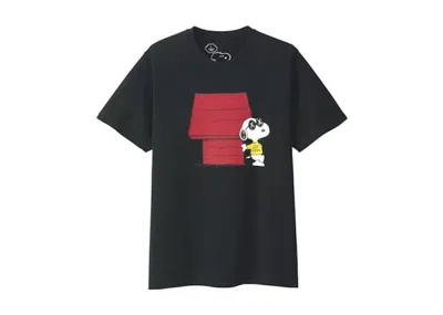 Pre-owned Kaws X Uniqlo X Peanuts Joe  Doghouse Tee Shirt (japanese Sizing) In Black