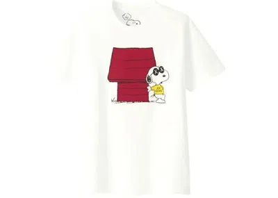 Pre-owned Kaws X Uniqlo X Peanuts Joe  Doghouse Tee Shirt (japanese Sizing) In White
