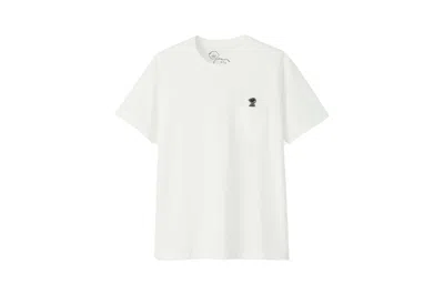 Pre-owned Kaws X Uniqlo X Peanuts Snoopy Pocket Tee Shirt (fw17) In White