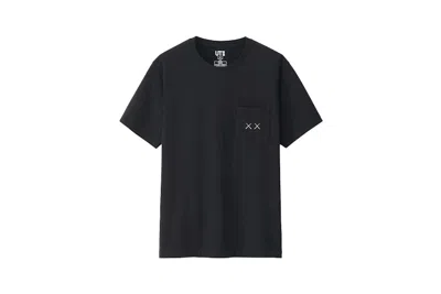 Pre-owned Kaws X Uniqlo X Sesame Street Xx Pocket Tee Shirt In Black