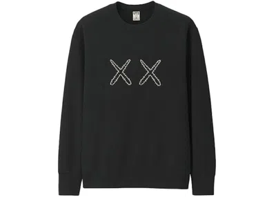Pre-owned Kaws X Uniqlo X Sesame Street Xx Sweatshirt (japanese Sizing) In Black