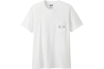 Pre-owned Kaws X Uniqlo Xx Pocket Tee Shirt In White