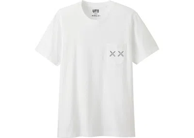 Pre-owned Kaws X Uniqlo Xx Pocket Tee Shirt (japanese Sizing) In White