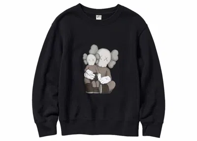 Pre-owned Kaws X Uniqlo Youth Longsleeve Sweatshirt (asia Sizing) In Black