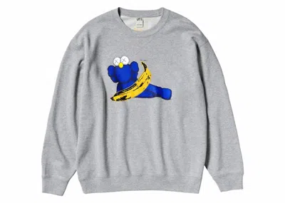 Pre-owned Kaws X Warhol Graphic 472951 Sweatshirt (asia Sizing) In Gray