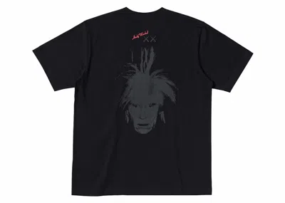 Pre-owned Kaws X Warhol Ut Graphic 476352 T-shirt (asia Sizing) In Black