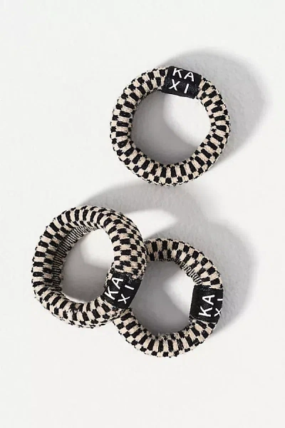 Kaxi Striped Hair Ties, Set Of 3 In Multi