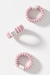 Kaxi Striped Hair Ties, Set Of 3 In Pink