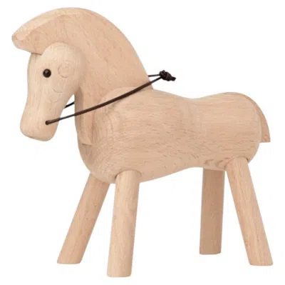 Pre-owned Kay Bojesen Beech Horse Sculpture, Scandinavian Modern Design, Vietnam In Brown