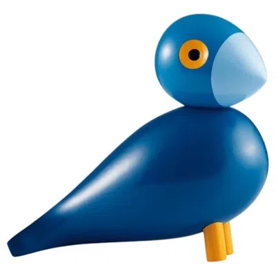 Pre-owned Kay Bojesen Blue Songbird Sculpture - Scandinavian Modern Wood Art
