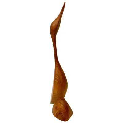 Pre-owned Kay Bojesen Danish Modern Solid Teak Hand-carved Duck Sculpture In Brown
