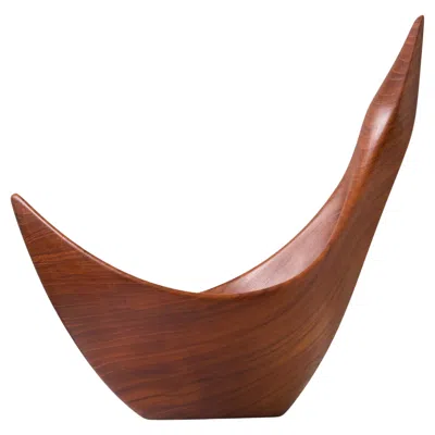 Pre-owned Kay Bojesen Johnny Mattsson Mid-century Hand-carved Teak Sculpture / Bowl, Sweden, 1950s. In Brown