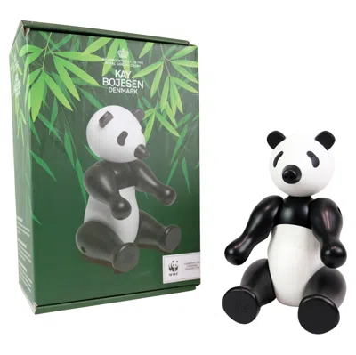 Pre-owned Kay Bojesen Medium Panda Bear Made In Black/white Colours By  In Brown