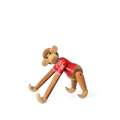 Kay Bojesen Monkey X Dbu Man Monkey 2024 Teak/limba In Brown,red