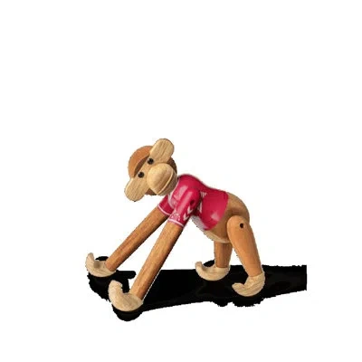 Kay Bojesen Monkey X Dbu Monkey 2024 Large Teak/limba In Brown