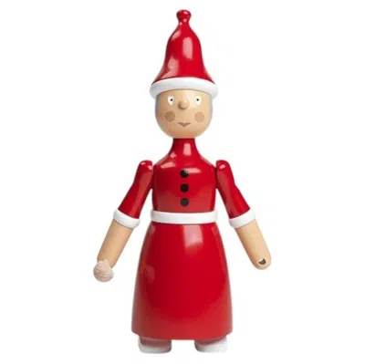 Pre-owned Kay Bojesen Mrs Santa Figurine By , Wood, Scandinavian Modern, Vietnam In Brown