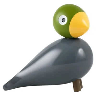 Pre-owned Kay Bojesen Nightingale Aqua Songbird Sculpture - Scandinavian Modern In Brown