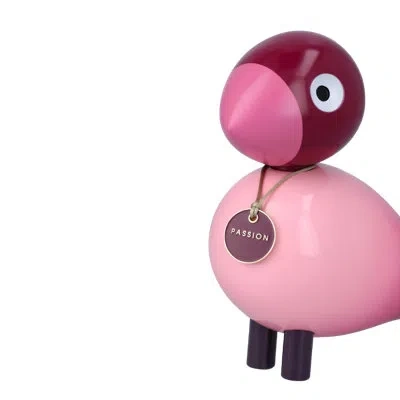 Kay Bojesen Passion Story Bird Wooden Figurine, 6.1" H, Pink