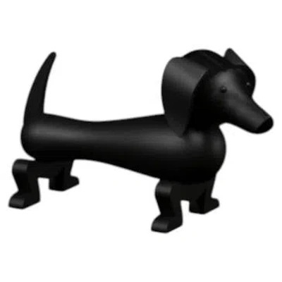 Pre-owned Kay Bojesen Small Dark Oak Dog Sculpture, Scandinavian Modern Design In Brown