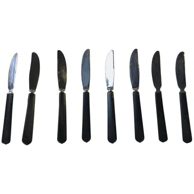 Pre-owned Kay Bojesen Vintage Lunch Knives By  For Usc Copenhagen, 1950s In Black