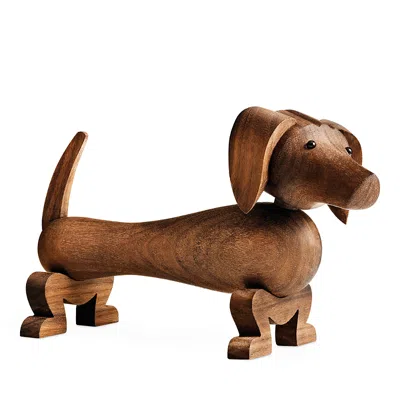 Kay Bojesen Walnut Dachshund Dog Figure In Brown