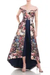 Kay Unger 5548140 Long Formal Off Shoulder Jumpsuit In Multi