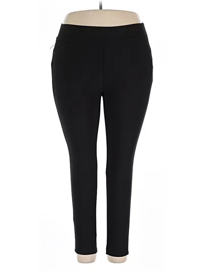 Pre-owned Kay Unger Active Pants In Black