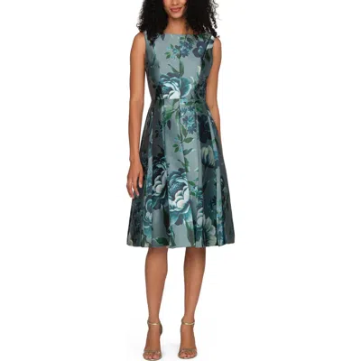 Kay Unger Anastasia Fit & Flare Sleeveless Cocktail Dress In Iceberg