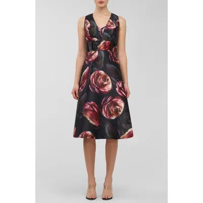 Kay Unger Antonia Fit & Flare Dress In Multi