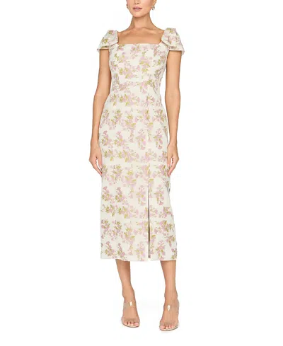 Kay Unger Arianna Tea Length Dress In Pink