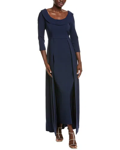 Kay Unger Arwen Walk Thru Gown In Blue