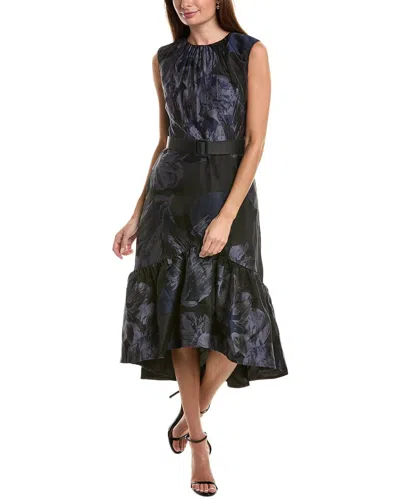 Kay Unger Beatrix Midi Dress In Black