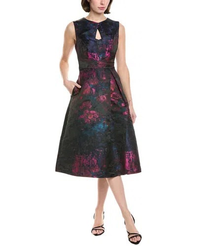 Kay Unger Beckett Midi Dress In Pink