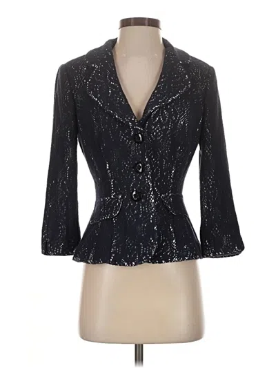 Pre-owned Kay Unger Blazer Jacket In Black