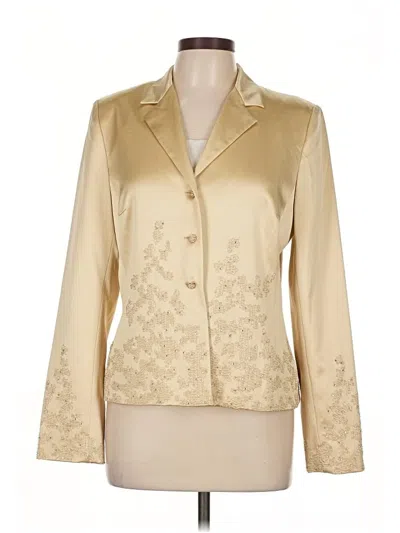 Pre-owned Kay Unger Blazer Jacket In Gold