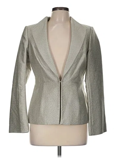Pre-owned Kay Unger Blazer Jacket In Silver