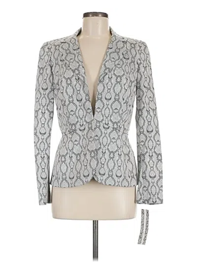 Pre-owned Kay Unger Blazer Jacket In Silver