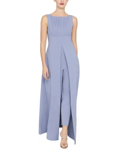 Kay Unger Brennan Walk Thru Jumpsuit In Blue