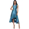 Kay Unger Brianna Womens Hi-low Maxi Evening Dress In Green