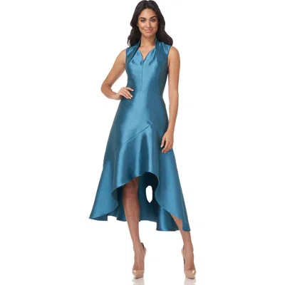 Kay Unger Brianna Womens Hi-low Maxi Evening Dress In Green