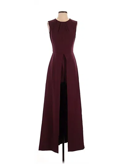 Pre-owned Kay Unger Casual Dress In Burgundy
