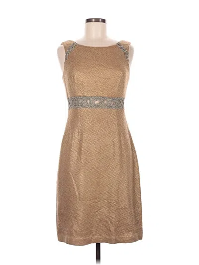 Pre-owned Kay Unger Cocktail Dress In Brown