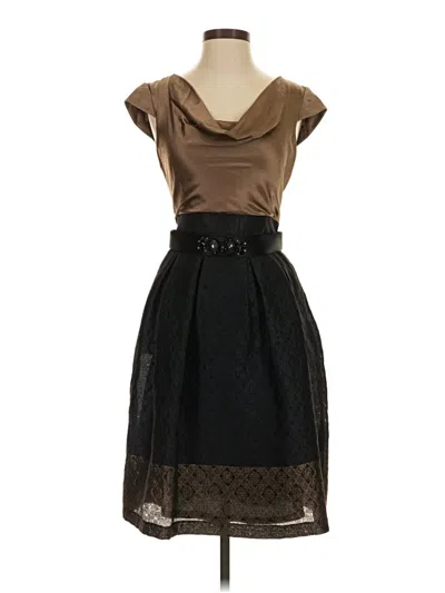 Pre-owned Kay Unger Cocktail Dress In Brown