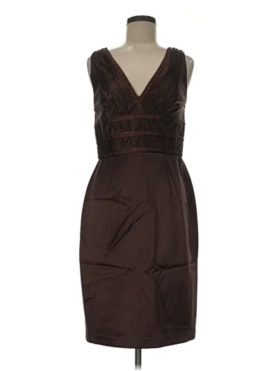 Pre-owned Kay Unger Cocktail Dress In Brown