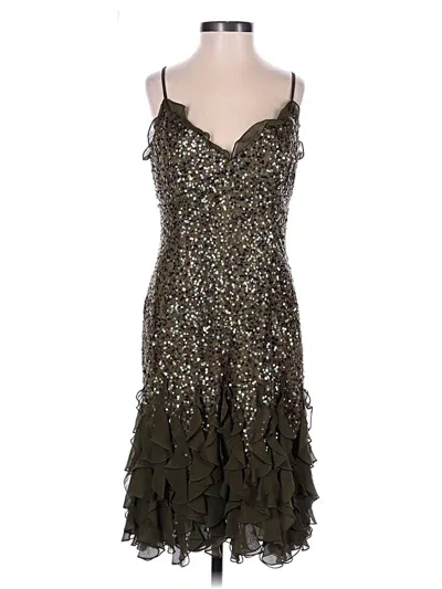 Pre-owned Kay Unger Cocktail Dress In Brown