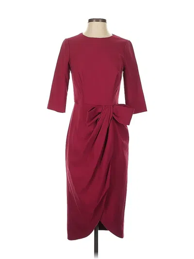 Pre-owned Kay Unger Cocktail Dress In Burgundy