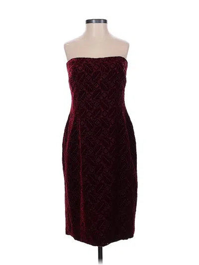 Pre-owned Kay Unger Cocktail Dress In Burgundy