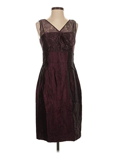 Pre-owned Kay Unger Cocktail Dress In Burgundy